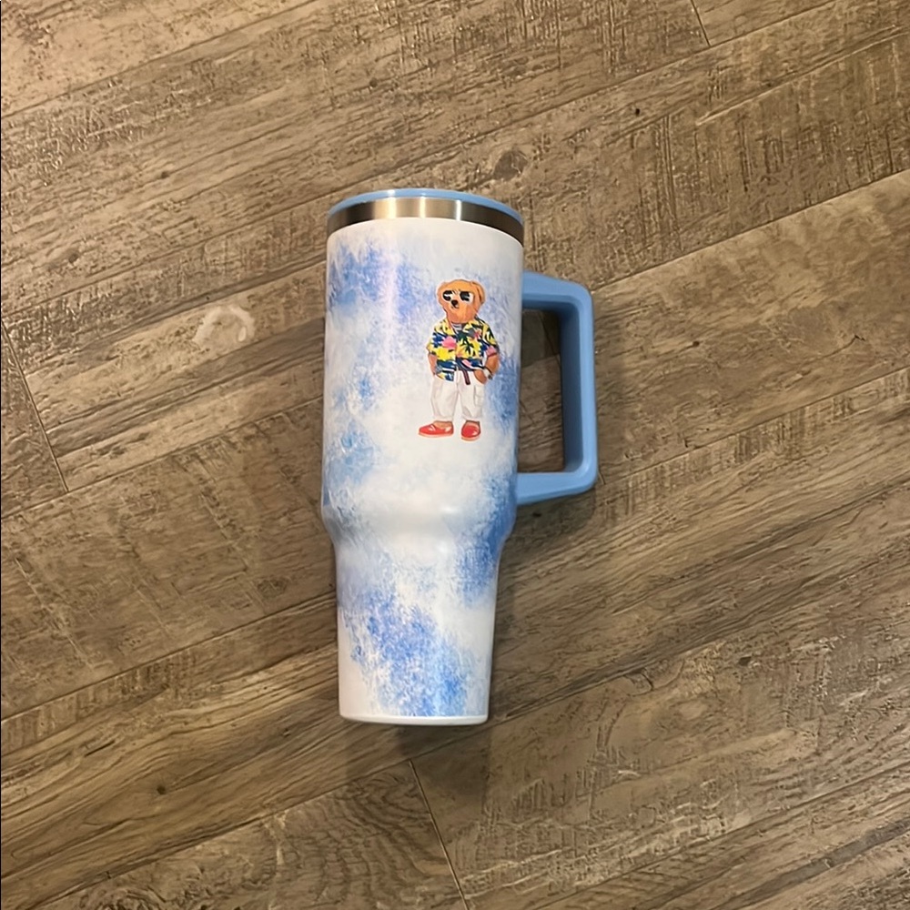 Polo Blue and White Travel Mug